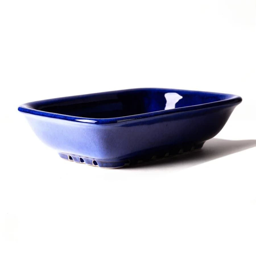 Pot à bonsaï en grès bleu
